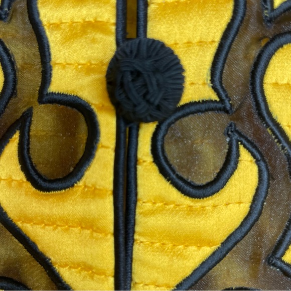 VTG Mary McFadden Baroque Lace 100% Silk Quilted Jacket Size S (tag 8) Rare - Picture 4 of 10